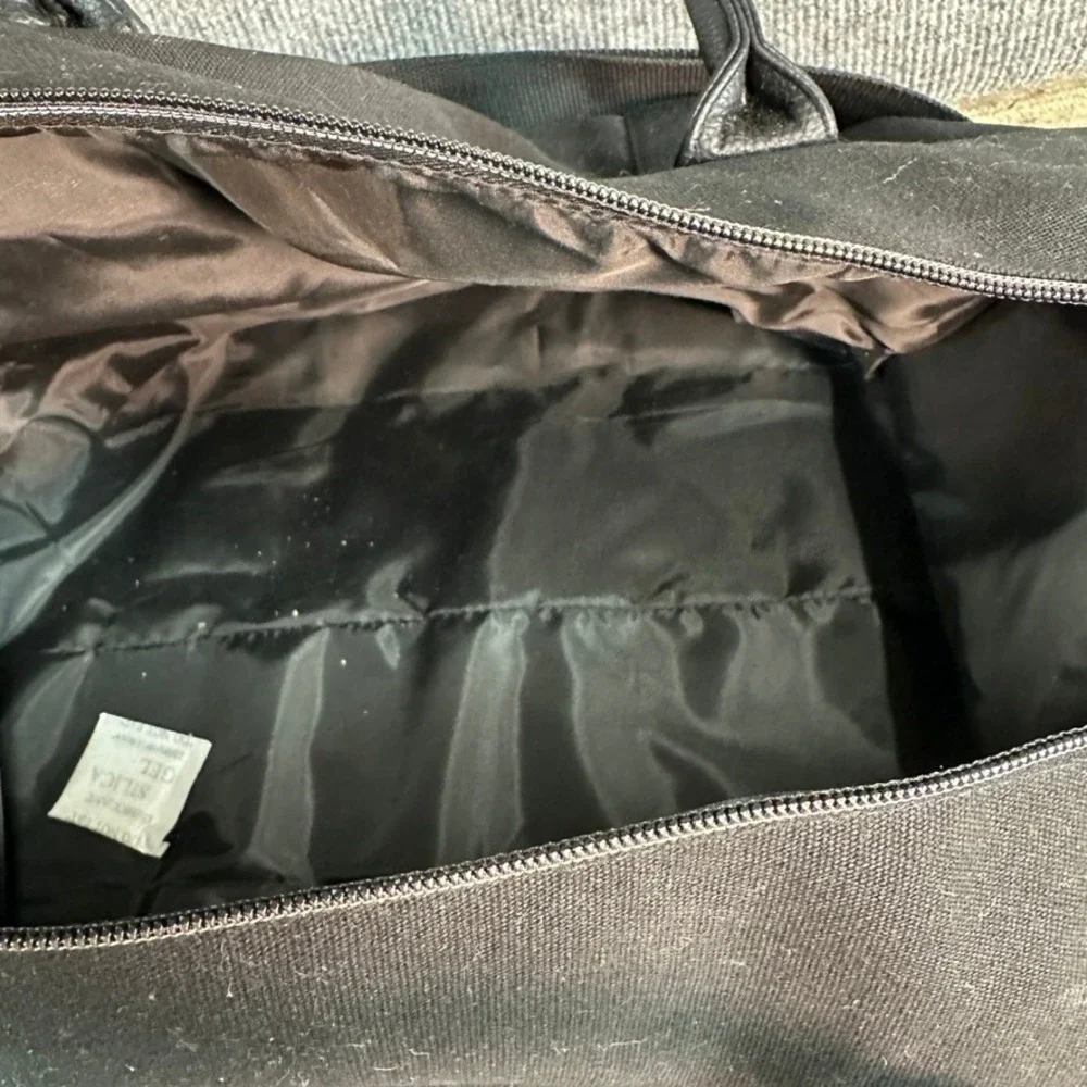 NWT Ralph Lauren Mens Black Canvas Holiday Duffle Bag Silver Pony Logo S51162